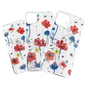 Силикон iPhone 7/8/SE Flowers Blue - фото