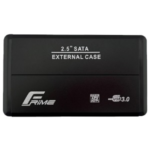 Внешний карман Frime Sata HDD\SSD 2.5", USB 3.0 metall черный - фото