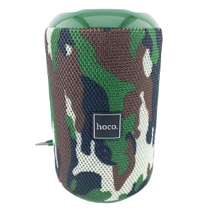 Колонка Hoco HC1 5W/BT5.0/USB/AUX/microSD/FM/1200mAh/TWS 14,2х8,5х8,5см хаки - фото