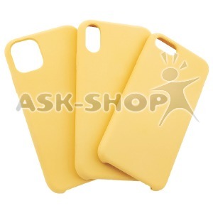 Силикон FULL iPhone 13 Pro Max "Soft touch" Original желтый (без лого) - фото