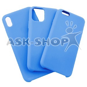 Силикон FULL iPhone 13 Pro Max "Soft touch" Original синий (без лого) - фото