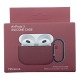 Чехол силикон AirPods 3 гранатовый (Hibiscus) с карабином - фото 1