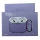 Чехол силикон AirPods 3 фиолетовый (Violet) с карабином - фото 1