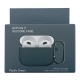 Чехол силикон AirPods 3 сине-зеленый (Pacific Green) с карабином - фото 1