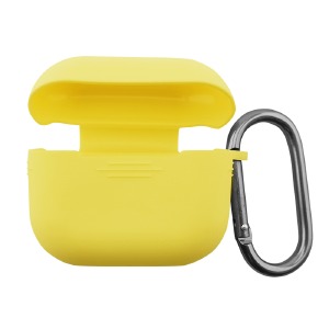 Чехол силикон AirPods 3 желтый (Yellow) с карабином - фото