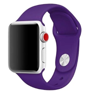 Ремешок для Apple Watch 42/44/45mm силиконовый фиолетовый ML - фото