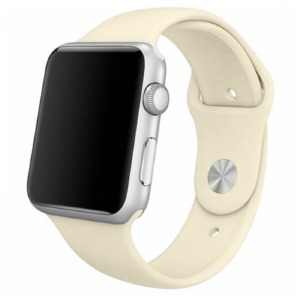 Ремешок для Apple Watch 38/40/41mm силиконовый телесный L (40) - фото