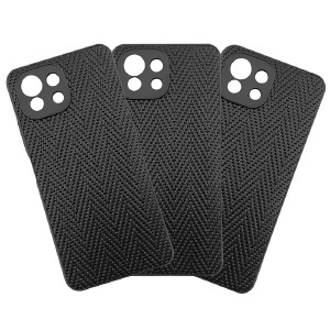 Силикон Leather Case Samsung A23/A235 черный волна - фото