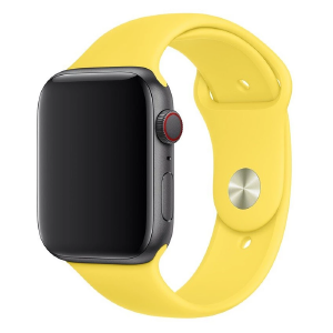 Ремешок для Apple Watch 38/40/41mm силиконовый (19) желый L - фото