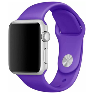 Ремешок для Apple Watch 38/40/41mm силиконовый фиолетово-баклажанный L (44) - фото