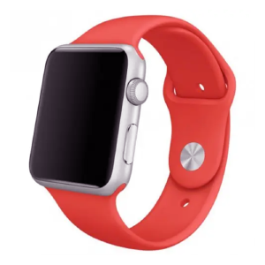 Ремешок для Apple Watch 38/40/41mm силиконовый (38) коралловый L - фото