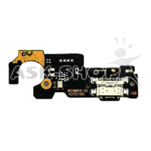 Разъем зарядки (Charger connector) Xiaomi Redmi Note 10 5G, с нижней платой, микрофоном и элементами - фото