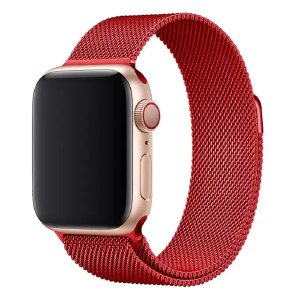 Ремешок для Apple Watch 38/40/41mm Миланская петля красный - фото
