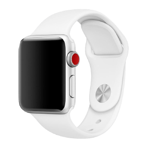Ремешок для Apple Watch 38/40/41mm силиконовый (02) белый L - фото