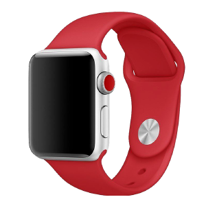 Ремешок для Apple Watch 38/40/41mm силиконовый красный (6) - фото
