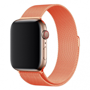 Ремешок для Apple Watch 42/44/45mm Миланская петля оранжевый# - фото