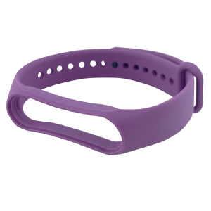 Ремешок для фитнесс браслета Mi Band 7 цветной однотонный фиолетовый - фото
