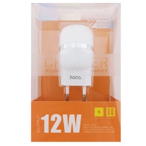 Блочек USB Hoco C41A  2.1A 2USB белый - фото