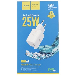 Блочек PD Type-C Hoco N19 PD25w белый - фото