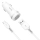 АЗУ Type-C Hoco Z27 2.4А/2USB белое 1м - фото 1