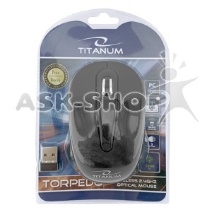 Компьютерная мышка беспроводная Esperanza Titanium TM104K в блистере черная - фото