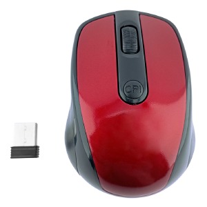 Компьютерная мышка беспроводная в блистере 3100 красная - фото