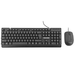 Игровой набор (проводные клавиатура+мышь) Maxxter KMS-CM-01-UA черный - фото
