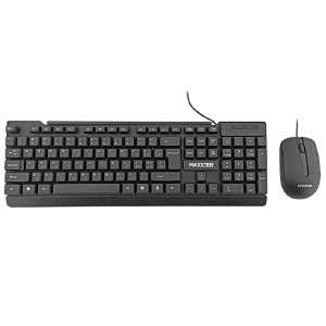 Набор USB (клавиатура+мышь) Maxxter KMS-CM-01-UA (Ua/Eng/Ru)/104кл/3кн/1000DPI черный 1,8м - фото
