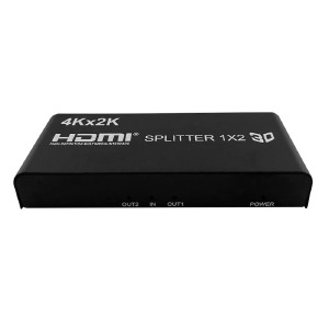 Разветвитель (сплиттер) HDMI (мама)-два HDMI (мама) 4K черный - фото