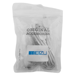 АЗУ microUSB Meizu (2in1) в т.у. белое # - фото