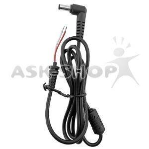 Кабель для ноутбука (asus, toshiba, lenovo) 5.5x2.5 90W БЕЗ БЛОКА/под пайку/угловой 1,2м - фото