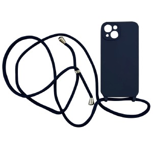 Накладка FULL PROTECTION with STRAP iPhone 13 Pro Max "Soft touch" Original темно-синий (без лого) - фото