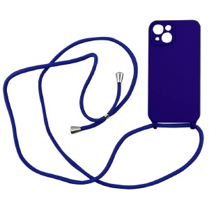 Накладка FULL PROTECTION with STRAP iPhone 13/14 "Soft touch" Original фиолетовый (без лого) - фото