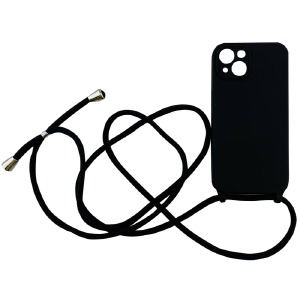 Накладка FULL PROTECTION with STRAP iPhone 13 Pro Max "Soft touch" Original черный (без лого) - фото