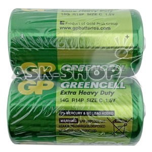 R14 Батарейки GP GreenCell "C" по 2шт/цена за 1 бат. - фото