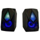 Колонки компьютерные 2.0 Defender Solar 1 6W/RGB/USB/3.5/8x12.3x14.4см черные - фото 1