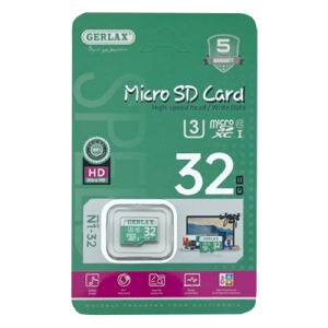 Карта памяти Micro SD 32GB (10) (-adapter) Gerlax (гарантія 1 рік) UHS-I/U3 - фото