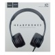 Hands Free 3.5 большие Hoco W21 mic черные 1,2м - фото 1