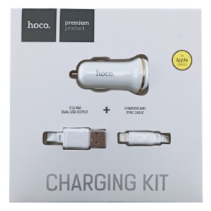 АЗУ iPhone Lightning 5/6/7/8 Hoco Z1 2А белое - фото