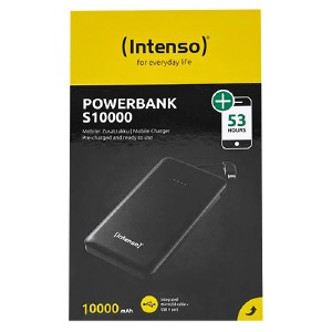 Power bank/Павербанк 10000mA Intenso(ORIG EUROPE) S10000 2.1A/2xUSB/MicroUSB черный - фото