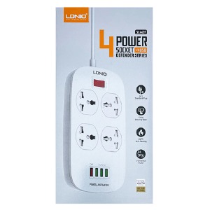 Сетевой фильтр Ldnio SC4407 4 розетки/4USB/18w/2м белый - фото