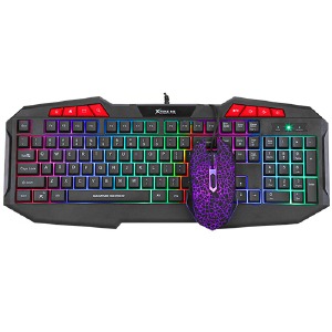 Игровой набор USB (клавиатура+мышь) XTRIKE MK-503КІТ (Eng/Ru)/RGB/114кл/6кн/800-3200DPI черный 1,5м - фото