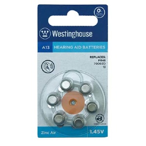 Батарейки PR-48/V13/ZA13 Westinghouse 1.4v (слуховой аппарат) по 6шт/цена за 1 бат. - фото