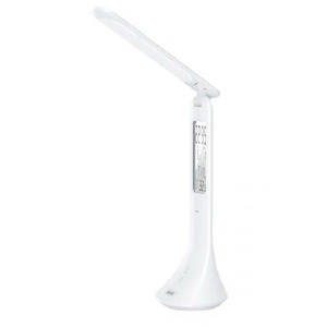 LED лампа настольная Remax RT-E510 аккумулятор 1200 mAh/сенсорное управление/дисплей(дата, время,температура)/26см высота/лампа 20 см белая - фото