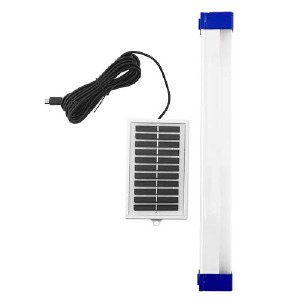LED лампа BK-300T АКБ+microUSB с солнечной панелью на магните 3 режима 32 см - фото