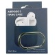 Чехол силикон AirPods 1/2 темно-синий (Dark Blue) с карабином  - фото 1