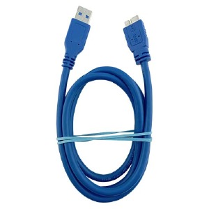 Кабель USB 3.0 - Micro-B для жестких дисков синий 1м - фото
