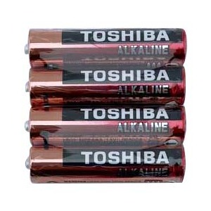LR03 Батарейки Toshiba Alkaline ААА щелочная по 4шт(мизинчиковые)/цена за 1 бат. - фото