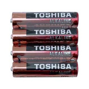 LR03 Батарейки Toshiba Alkaline ААА щелочная по 4шт(мизинчиковые)/цена за 1 бат. - фото