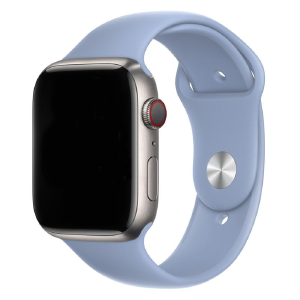 Ремешок для Apple Watch 38/40/41mm силиконовый (35) голубой L - фото